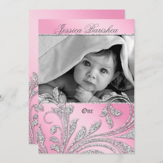 Invitation de fête d'anniversaire Bébé Parties sci (Devant / Derrière)