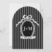 Invitation de fête d'anniversaire Black Bow Coquet (Dos)