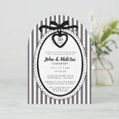 Invitation de fête d'anniversaire Black Bow Coquet (Debout devant)