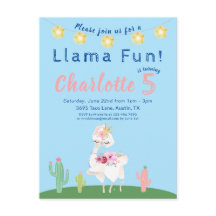 Invitation de fête d'anniversaire bleue amusante a