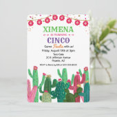 Invitation de fête d'anniversaire Cactus pour tout (Debout devant)