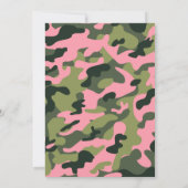 Invitation de fête d'anniversaire camouflage camou (Dos)