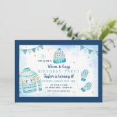 Invitation de fête d'anniversaire chaleureuse et c (Debout devant)