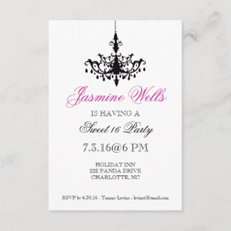 Invitation de fête d'anniversaire| Chandelier|whp