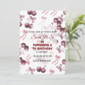 Invitation de fête d'anniversaire Cherry Sweet, Ru (Debout devant)