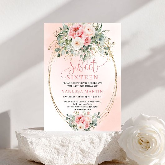 Invitation de fête d'anniversaire chic et minimali