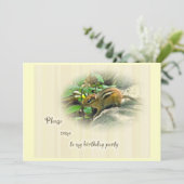Invitation de fête d'anniversaire - Chipmunk (Debout devant)