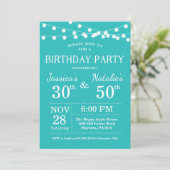 Invitation de fête d'anniversaire conjointe pour a (Debout devant)