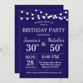 Invitation de fête d'anniversaire conjointe pour a (Devant / Derrière)