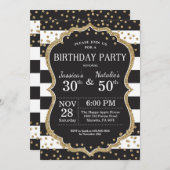 Invitation de fête d'anniversaire conjointe pour a (Devant / Derrière)