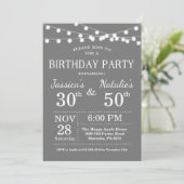 Invitation de fête d'anniversaire conjointe pour a (Debout devant)