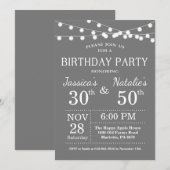 Invitation de fête d'anniversaire conjointe pour a (Devant / Derrière)