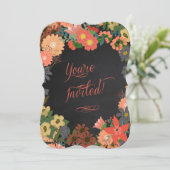 Invitation de fête d'anniversaire, Corail, tableau (Debout devant)