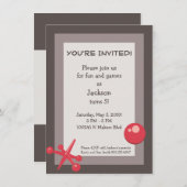 Invitation de fête d'anniversaire - crics (Devant / Derrière)