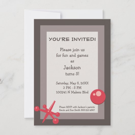 Invitation de fête d'anniversaire - crics (Devant)