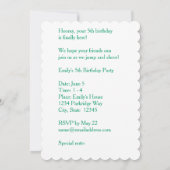 Invitation de fête d'anniversaire Cute Frog (Dos)