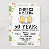 Invitation de fête d'anniversaire d'acclamations (Devant / Derrière)