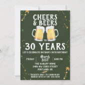 Invitation de fête d'anniversaire d'acclamations (Devant)