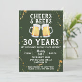 Invitation de fête d'anniversaire d'acclamations (Debout devant)