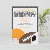 Invitation de fête d'anniversaire d'All Star (Debout devant)