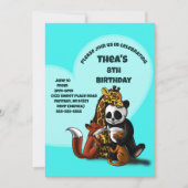Invitation de fête d'anniversaire d'amis animaux (Devant)
