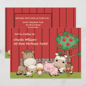 Invitation de fête d'anniversaire d'amis de (Devant / Derrière)