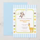 Invitation de fête d'anniversaire d'amusement de (Devant / Derrière)