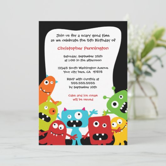 Invitation de fête d'anniversaire d'amusement du (Debout devant)