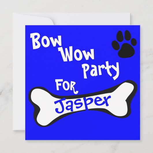 Invitation de fête d'anniversaire d'animal (Dos)