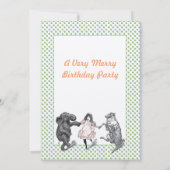 Invitation de fête d'anniversaire d'animal Frontiè (Dos)