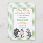 Invitation de fête d'anniversaire d'animal Frontiè (Devant / Derrière)
