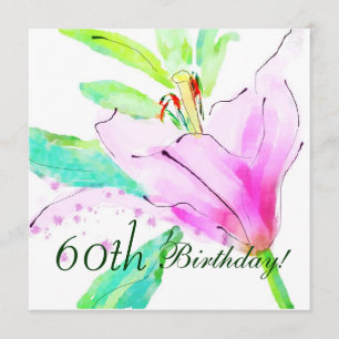 Invitation de fête d'anniversaire d'aquarelle de