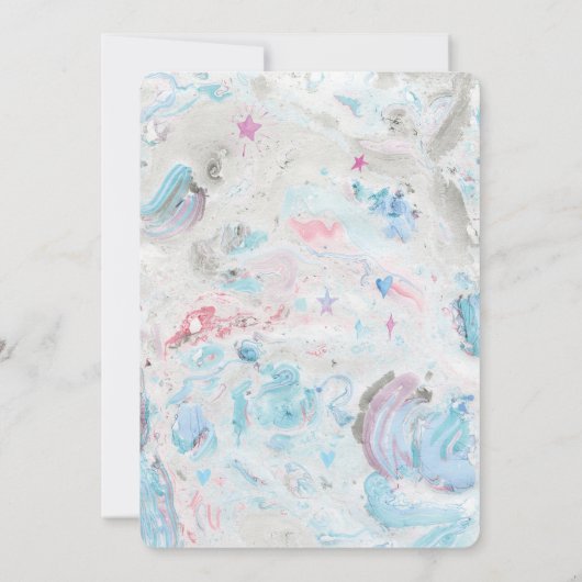 Invitation de fête d'anniversaire d'arc-en-ciel de (Dos)