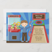 Invitation de fête d'anniversaire d'arcade (Devant)