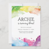 Invitation de fête d'anniversaire d'art (Devant)