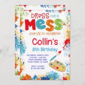 Invitation de fête d'anniversaire d'art (Devant / Derrière)