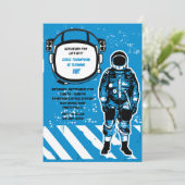 Invitation de fête d'anniversaire d'astronaute (Debout devant)