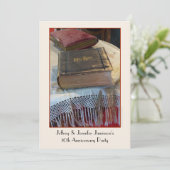 Invitation de fête d'anniversaire de 10 ans Vintag (Debout devant)