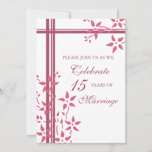 Invitation de fête d'anniversaire de 15 ans avec m (Devant)