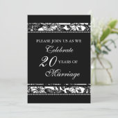 Invitation de fête d'anniversaire de 20 ans à moti (Debout devant)