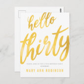 Invitation de fête d'anniversaire de 30 ans de typ (Devant / Derrière)