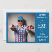Invitation de fête d'anniversaire de 40 ans avec p (Devant)