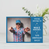 Invitation de fête d'anniversaire de 40 ans avec p (Debout devant)