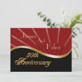 Invitation de fête d'anniversaire de 50 ans de mar (Debout devant)