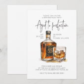 Invitation de fête d'anniversaire de 55 ans au Whi (Devant / Derrière)