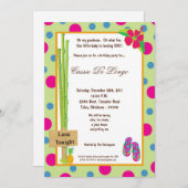 invitation de fête d'anniversaire de 5x7 Luau (Devant / Derrière)