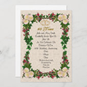 Invitation de fête d'anniversaire de 60 ans avec d (Devant / Derrière)