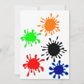 Invitation de fête d'anniversaire de bal coloré (Dos)