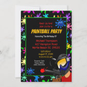 Invitation de fête d'anniversaire de bal coloré (Devant)