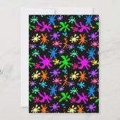 Invitation de fête d'anniversaire de bal coloré (Dos)